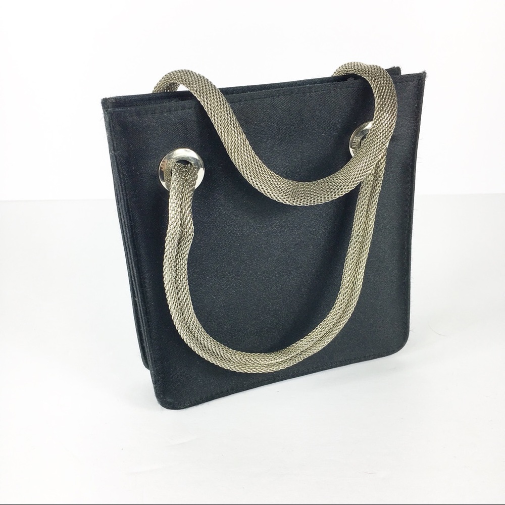 Enzo Angiolini Evening Bag Silver Double Handle